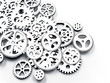 cogwheel on white