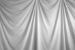 white draped backdrop
