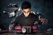terrorist building a time bomb