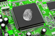 Fingerprint on computer chip