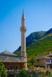 Mosque and minaret in the Balkans, Europe Mosque and minaret in the Balkans, Europe