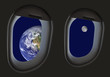 Future space travel . Earth image from NASA