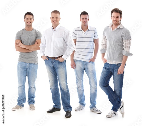 Photo: Full-length portrait of group of young men Full-length portrait of group of young men