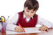 boy drawing house