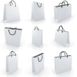 3d empty shopping bag, on white background 3d empty shopping bag, on white background