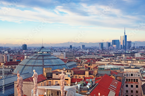 Photo: Milan skyline from (“Duomo di Milano”). Italy. Milan skyline from (“Duomo di Milano”). Italy.