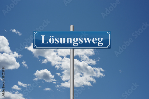 Illustration: Straßenschild - Lösungsweg Straßenschild - Lösungsweg