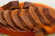 Deer roast with sauce