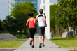 Sport und Jogging Fitness in der Stadt