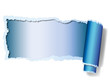 Papier - gerissen - blau