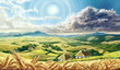 Photo: Summer Landscape with wheat Summer Landscape with wheat