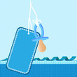 etikette - blau - baby