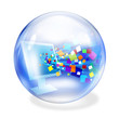 data screen glass ball