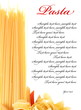 Italian pasta on a white background.