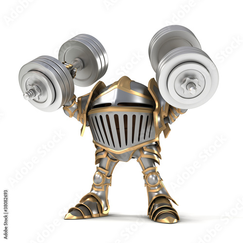 Illustration: Knight weightlifter Knight weightlifter