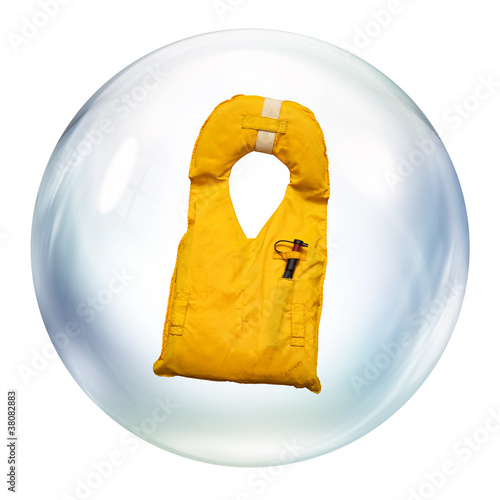 Photo: life jacket in bubble life jacket in bubble