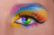 Multicolored female eyes. Multicolored female eyes.