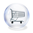 shopping basket in bubble