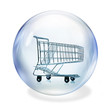 shopping cart in bubble