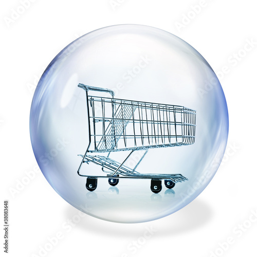Foto: shopping cart in bubble shopping cart in bubble