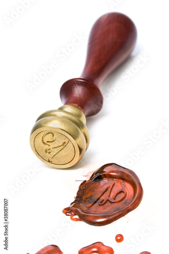 Photo: Personal stamp and wax seal Personal stamp and wax seal