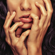 closeup detail girl face