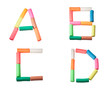 Plasticine alphabet letters (A,B,C,D) Plasticine alphabet letters (A,B,C,D)