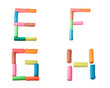 Plasticine alphabet letters (E,F,G,H) Plasticine alphabet letters (E,F,G,H)