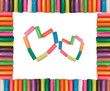 2 Hearts in Colorful Frame 2 Hearts in Colorful Frame