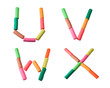 Plasticine alphabet letters (U,V,W,X) Plasticine alphabet letters (U,V,W,X)