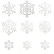 Set glass snowflakes