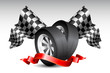 Race Flags with Tyre