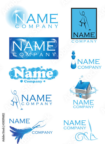 Vector: cleaning logos cleaning logos