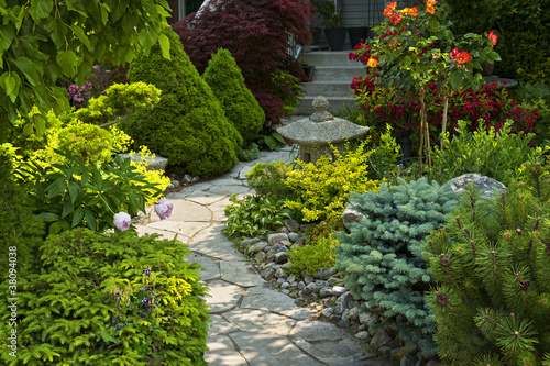 Photo: Garden path with stone landscaping Garden path with stone landscaping