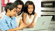 Video: Young Asian Mother & Children Using Laptop Young Asian Mother & Children Using Laptop