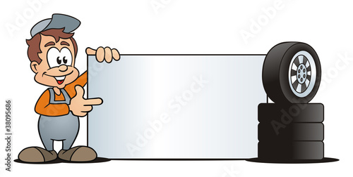 Illustration: Mechanician with Board Mechanician with Board