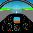 Control panel in a plane cockpit
