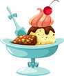 Ice cream with cake