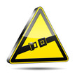 Icono peligro cinturon de seguridad 3D Icono peligro cinturon de seguridad 3D