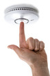 testing a domestic smoke detector
