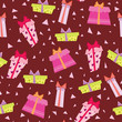 Seamless wallpaper with gift-boxes