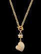 Gold heart with brilliants