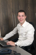 Male worker at a helpdesk