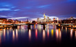 Foto: Frankfurt city skyline panorama at sunset Frankfurt city skyline panorama at sunset