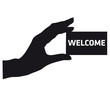 Hand + Visitenkarte
