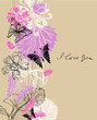 floral Valentine background