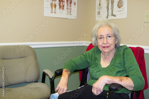 Photo: Elderly 80 year old woman at doctors office Elderly 80 year old woman at doctors office