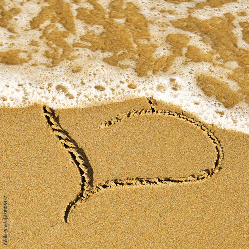 Photo: heart in the sand heart in the sand