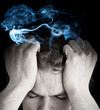 Stress Konzept - Rauchender Kopf
