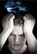 Stress Konzept - Rauchender Kopf